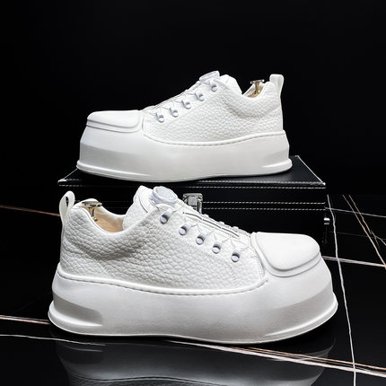 厚底小白鞋男2026春季新款增高大头板鞋高级感潮牌男鞋简约休闲鞋