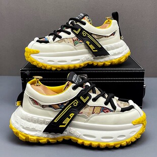 拼色轮胎鞋 增高厚底透气运动休闲鞋 2025秋季 巴黎老爹鞋 子 新款 时尚