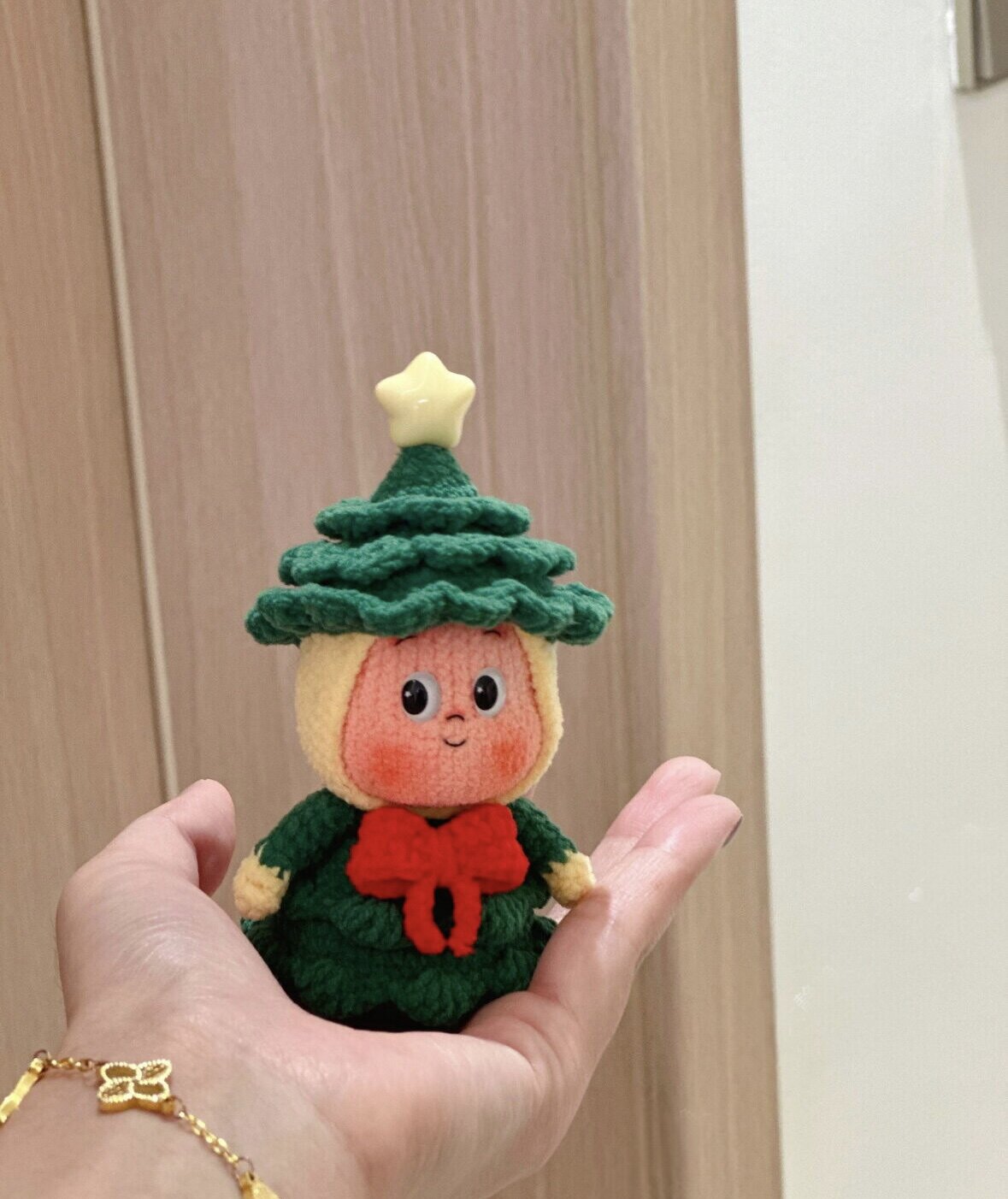 圣诞树星星人毛线手工钩织创意送礼物可爱潮玩偶包挂件diy材料包