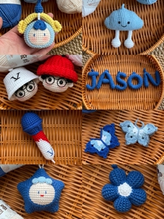 张杰演唱会周边应援物毛线手工编织玩偶包挂件创意礼物diy材料包