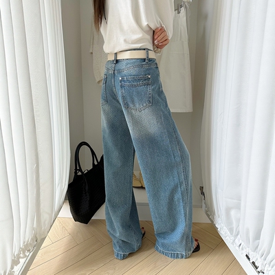 BEKISS官方旗舰店满钻阔腿裤7952