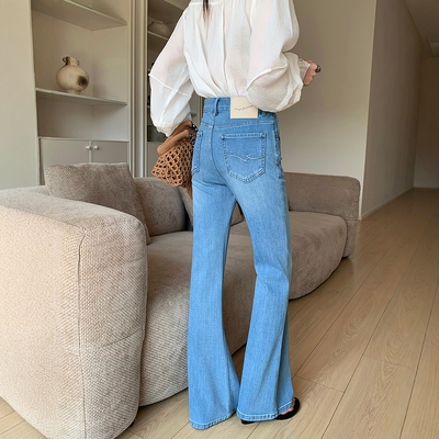 BEKISS贝斯官方旗舰店早春微喇裤