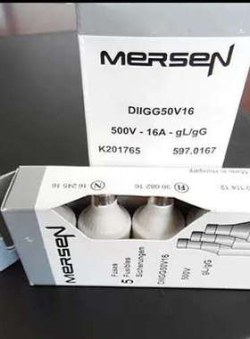 Ferraz/MERSEN熔断器DIIGG50V16 16A500V gL/gGK201765 597.0167