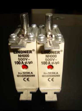 LINDNER熔断器NHC00/NH000-100A gL/gG 500V120KA （带指示灯）