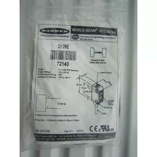 询价全新 原装 正品 进口邦纳/Banner光电开关 Q126E 现货