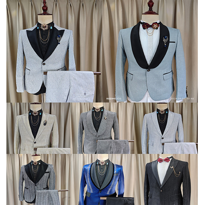 出租春晚同款年会主持人西服套装男西装播音主持艺考礼服演出服装