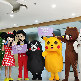 深圳龙华出租校运会熊猫青蛙兔子卡通人偶服成人维尼熊服装鸭子租