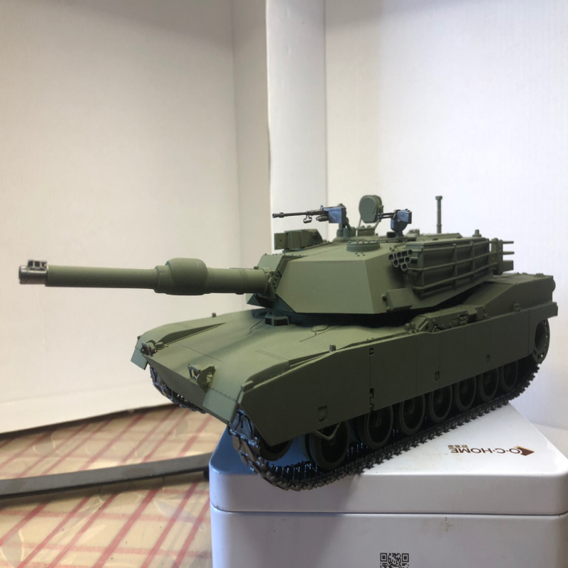 1:35爱德美模型美国陆军M1A1艾布拉姆斯主战坦克战车模型，成品