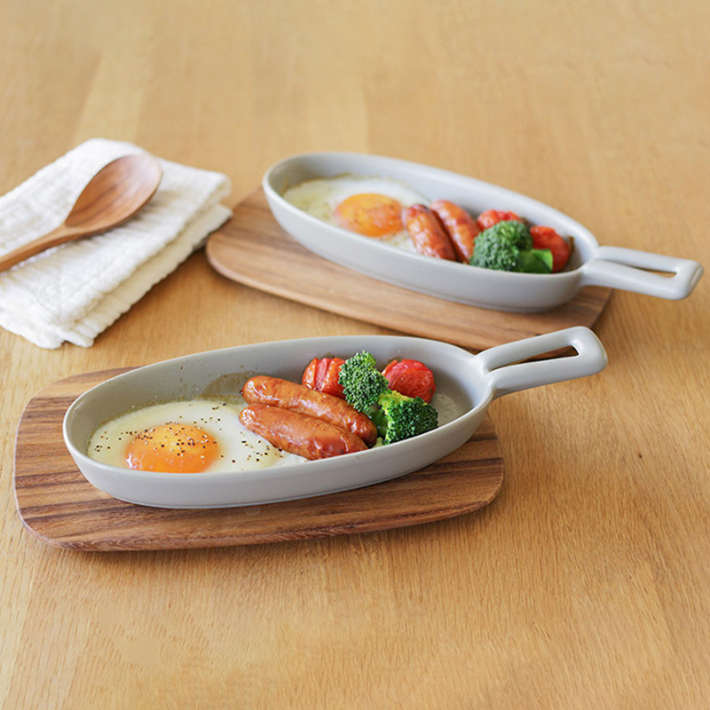 日本制Meister Hand单柄烤盘一人食早餐盘可烤箱烘焙明火可用