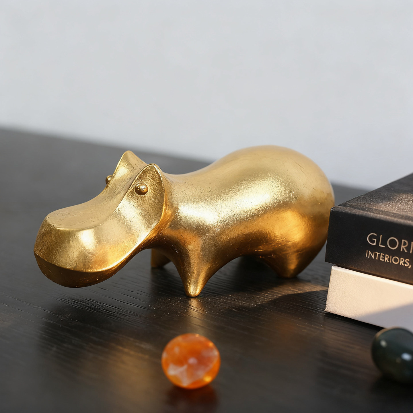 简约现代中古风金属动物摆件售楼处样板间酒店书房电视柜茶几软装