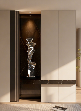 高档玄关摆件抽象几何风生水起