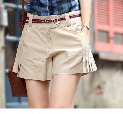 夏季新款韩版女装 高腰宽松大码短裤女休闲百搭显瘦五分裤