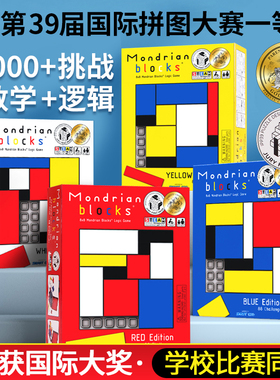 Mondrian Blocks欧洲逻辑拼图 益智进阶高智商烧脑思维玩具桌游8+