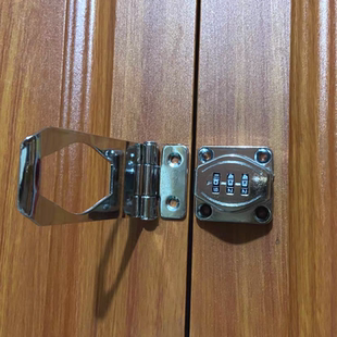 锁储物柜锁具双开门铁片锁柜子锁铝合金家用抽屉锁 冰箱锁木门密码