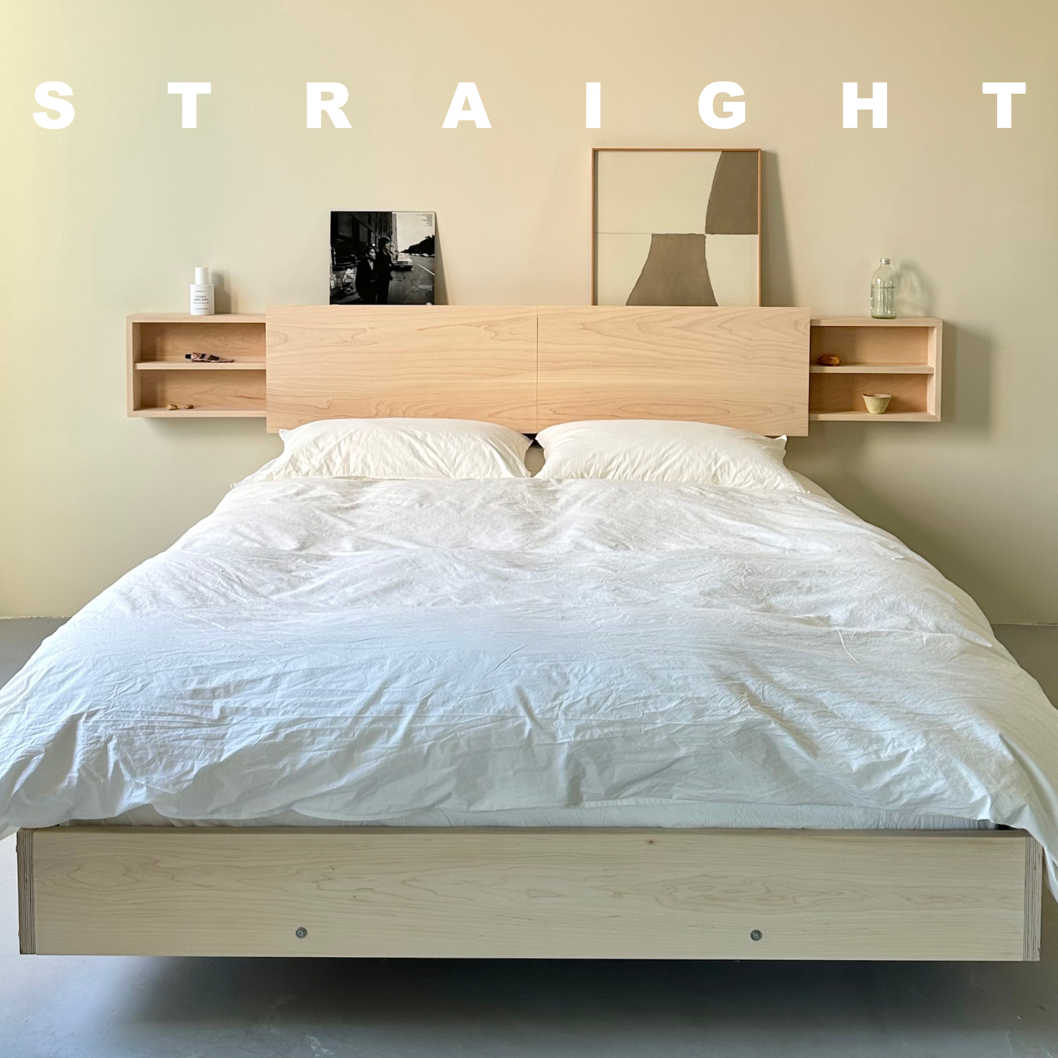 STRAIGHT进口硬枫木悬浮双人床