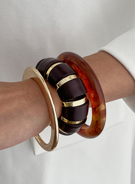 新款手饰品设计感不规则欧美风镯子简约休闲百搭女士轻奢手镯