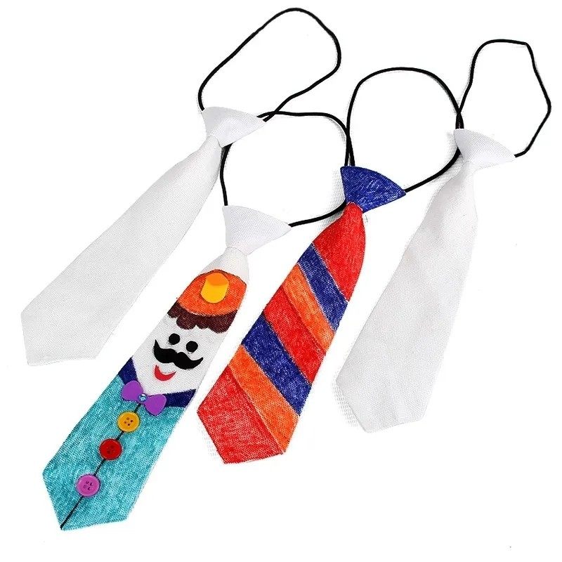 父亲节领带6.1礼物儿童手工DIY手绘空白涂鸦色绘画画纯色领带领结,服饰配件/皮带/帽子/围巾,领带,淘宝优惠券,粉丝福利购,淘宝优惠卷