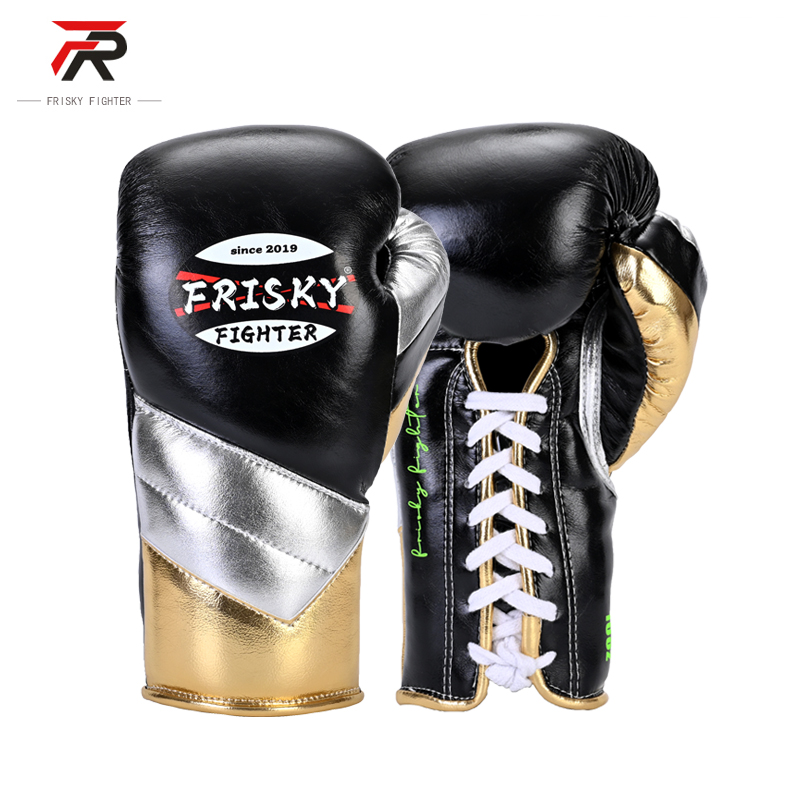 FRISKY专业比赛系绳拳击手套 成人 男女 训练 打沙袋搏击泰拳拳套