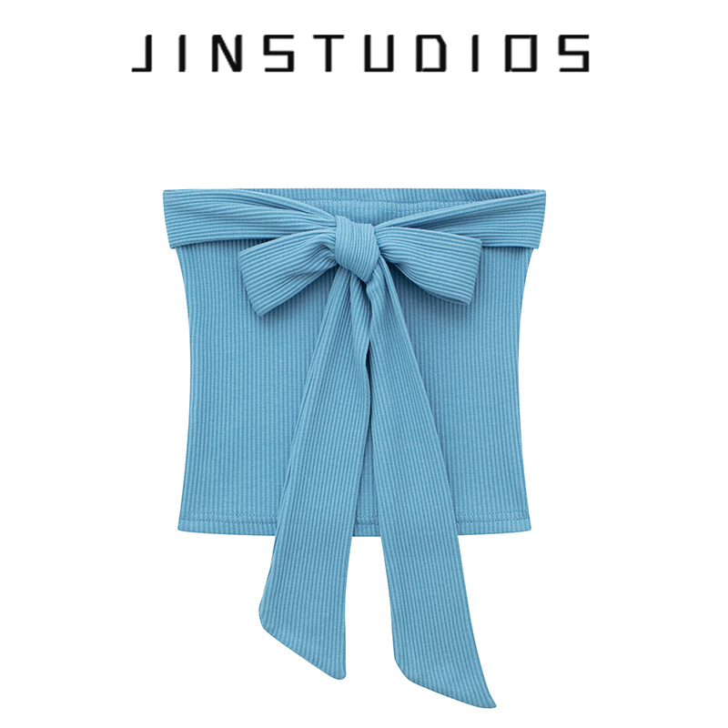 纯欲辣妹风蝴蝶结抹胸背心上衣