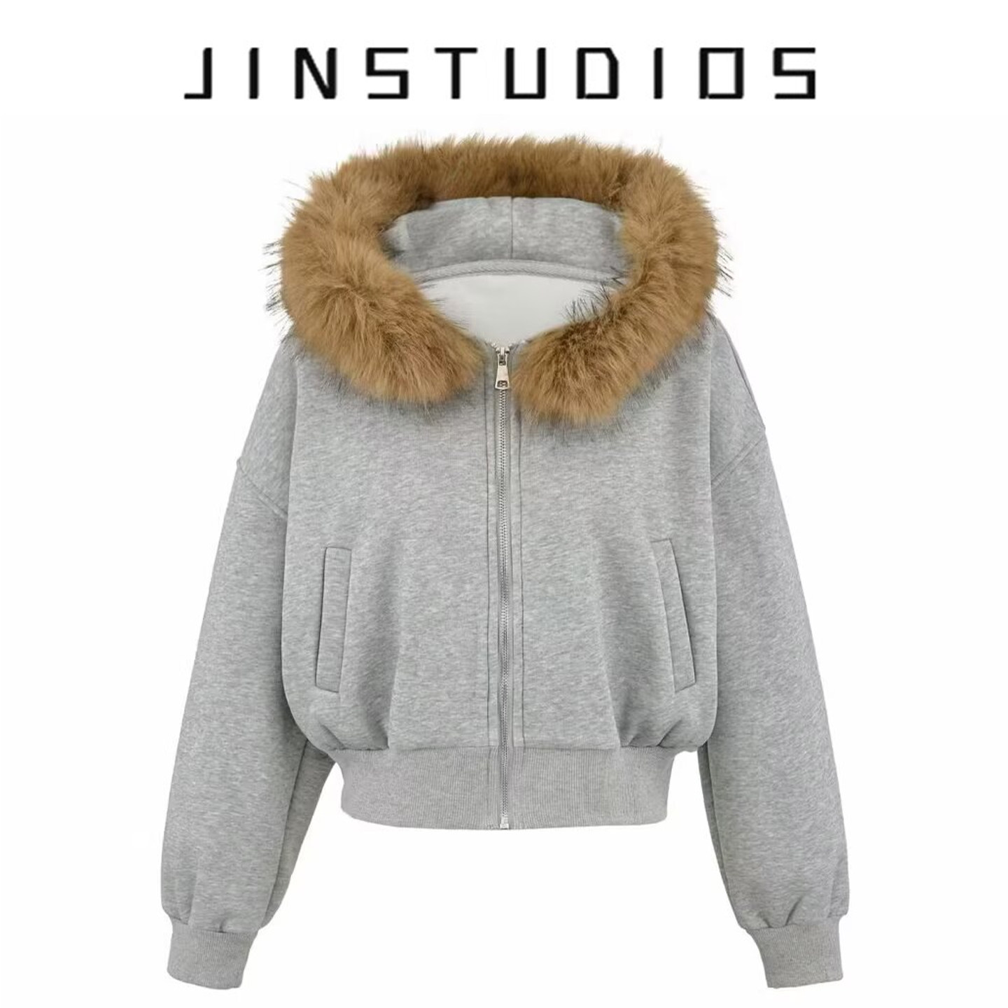 冬美式复古辣妹毛领连帽加绒加厚卫衣短外套宽松百搭显瘦保暖帽衫,女装/女士精品,短外套,淘宝优惠券,粉丝福利购,淘宝优惠卷