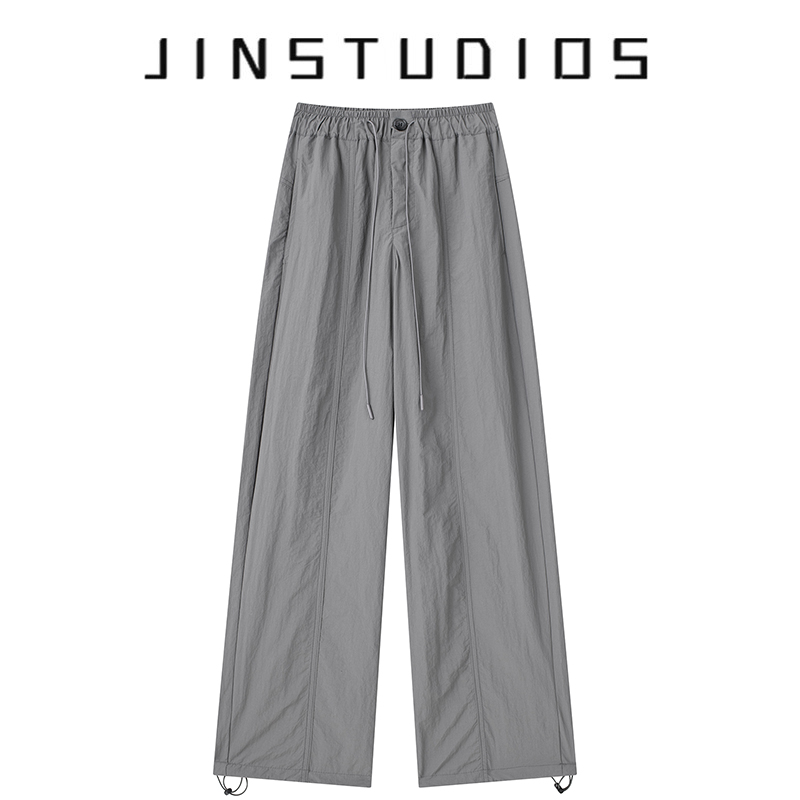 美式运动风显瘦百搭阔腿工装裤