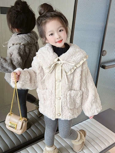 Демисезонная утепленная куртка для девочек, зимний детский свитер, пуховик, детская одежда, в западном стиле