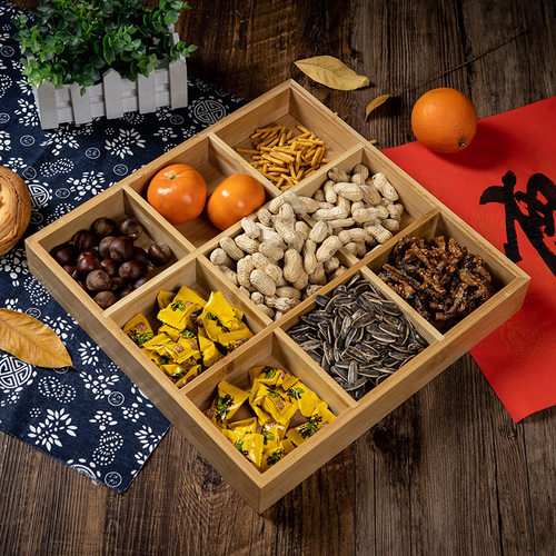 围炉煮茶九宫格干果盘新年茶点盘