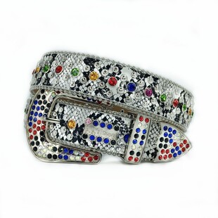 学生裤 饰百搭时尚 带宽腰加长 腰带水钻手工皮带装 女皮带嘻哈牛仔裤