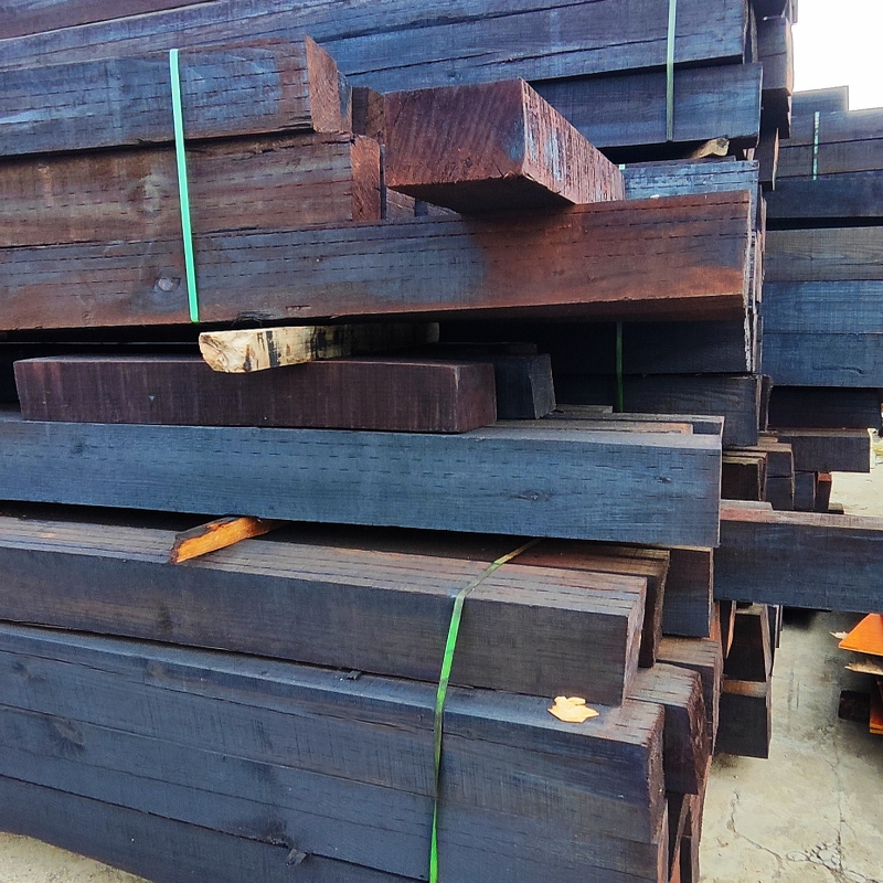 全新油浸铁路枕木铁路矿用 油浸木头枕轨道路枕 樟子松 防腐垫木