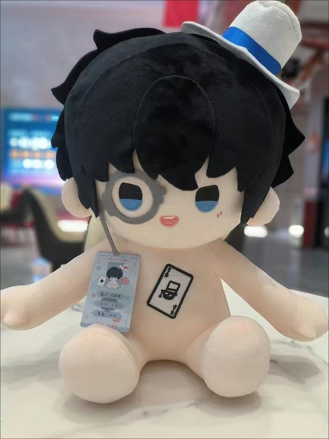 原创名侦探柯南怪盗基德40cm棉花娃娃动漫周边毛绒玩具可爱玩偶