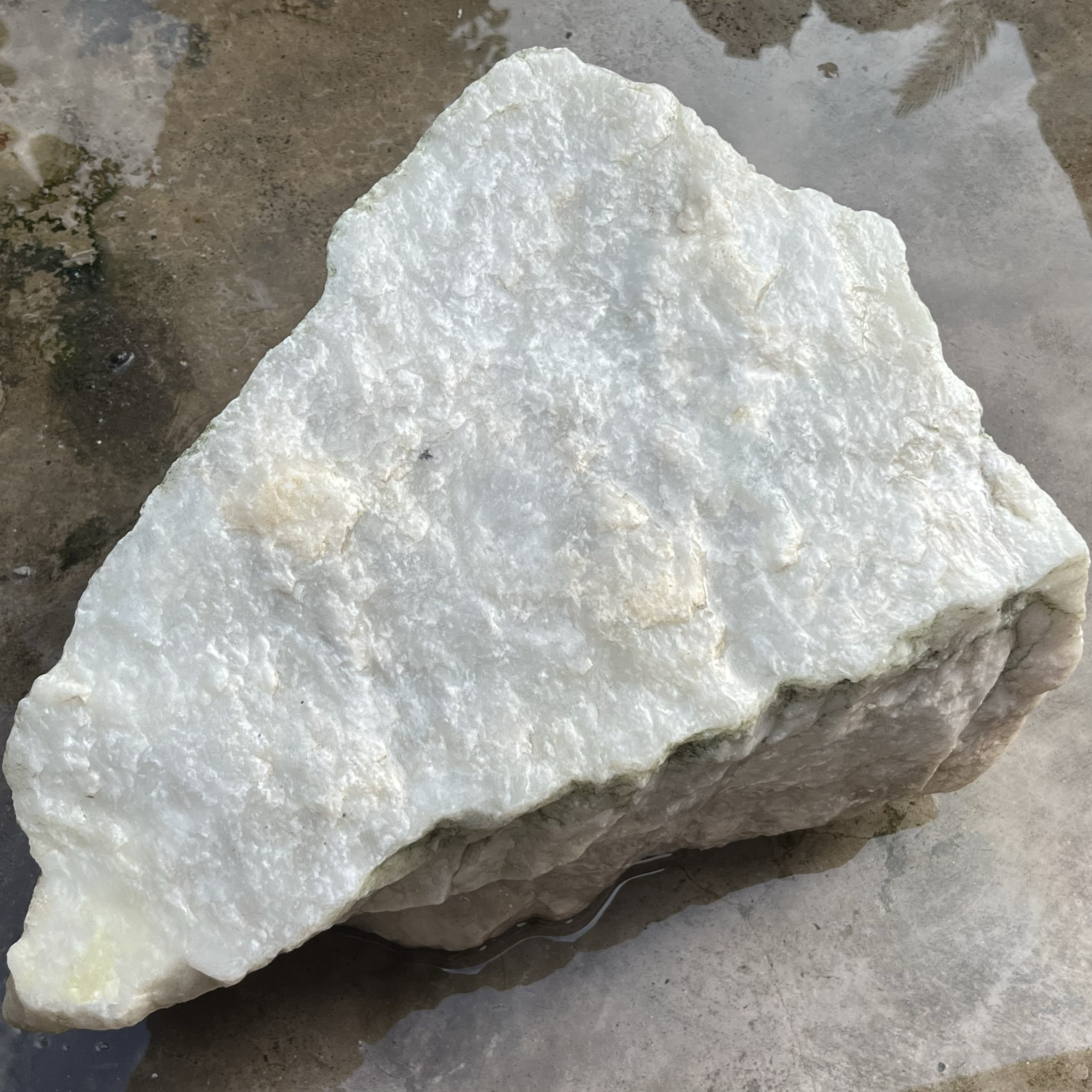 新疆和田玉白玉如意随型摆件玉石料边角料下脚料手镯毛料包邮40斤