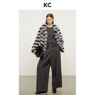 KC皮草丨冬日风光新品发售 短款翻领修身显瘦女士獭兔皮草外套