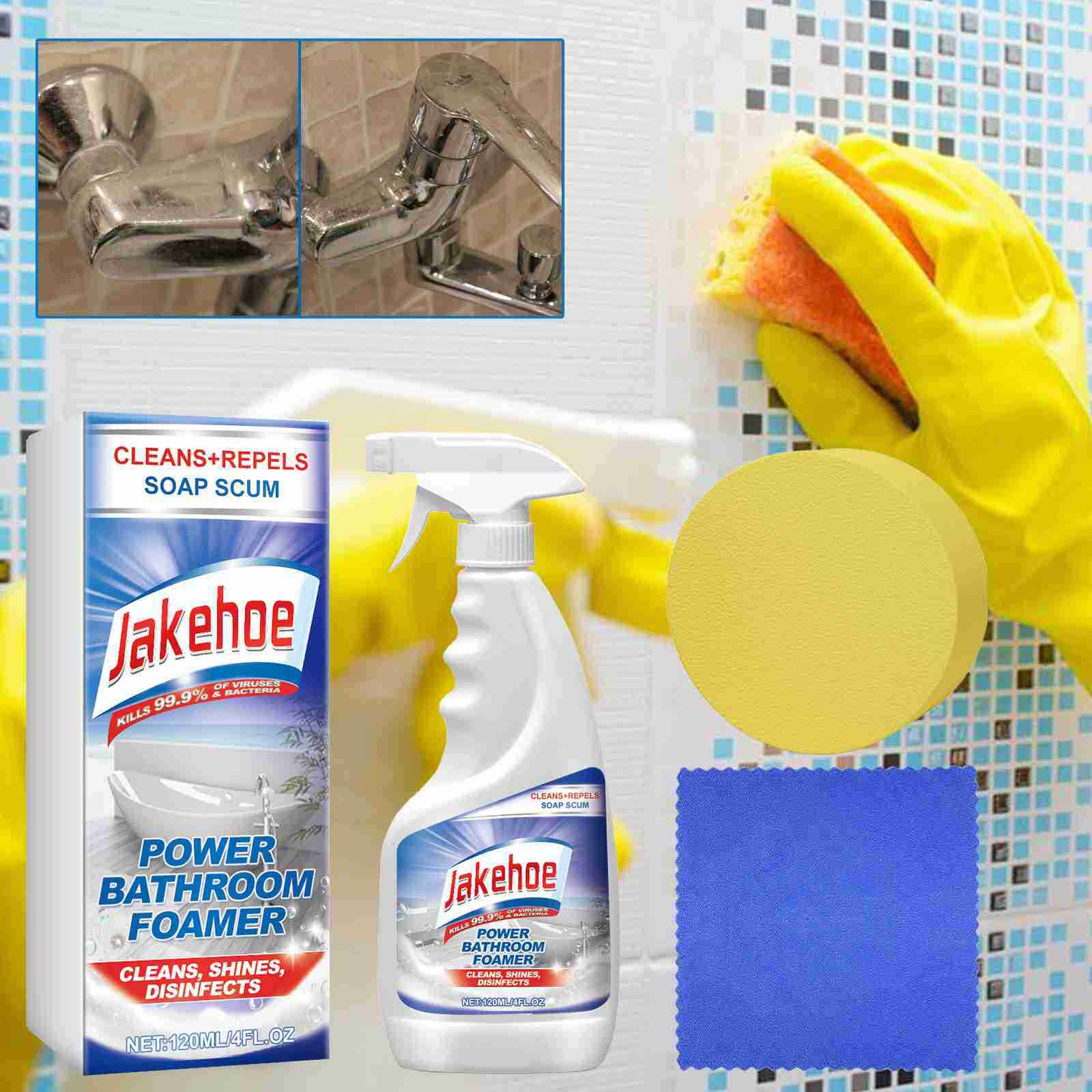 JAKEHOE 浴室泡沫清洁喷雾 厕所马桶浴缸洗手盆瓷砖去污清洁喷雾