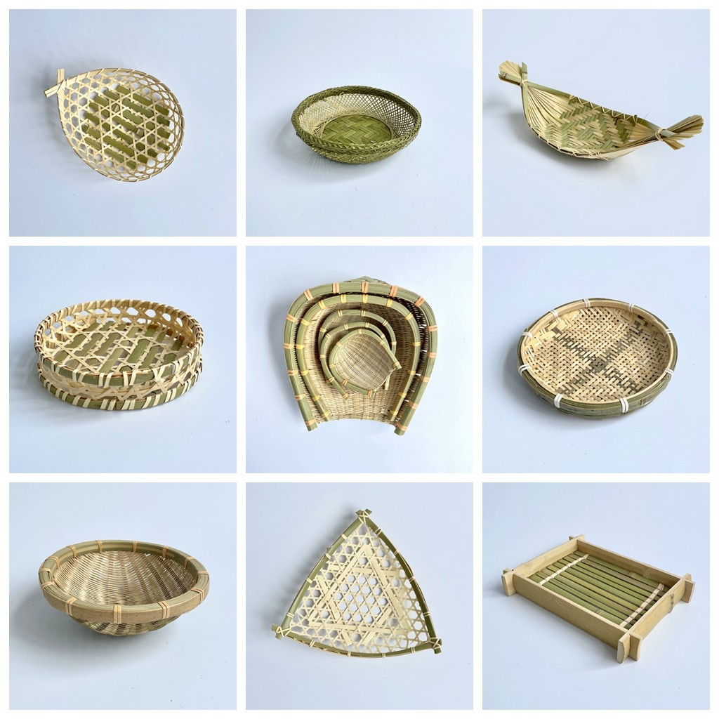 竹编簸箕竹篮子竹篓竹盒竹筐手工编织竹制品水果点心收纳筐竹果盘,特色手工艺,竹编/竹雕,淘宝优惠券,粉丝福利购,淘宝优惠卷