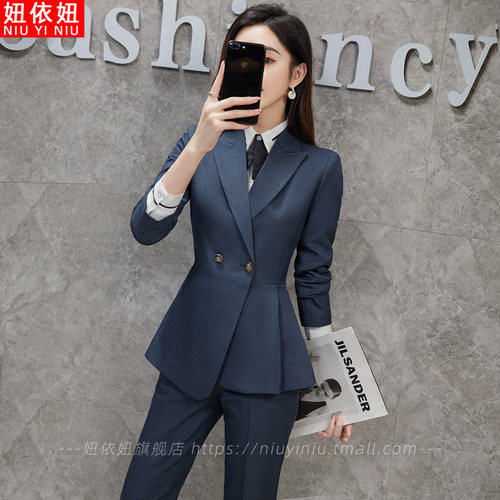 高端职场西装女套装时尚职业装气质大学生商务工装面试正装工作服