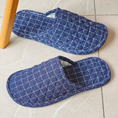 木地板拖鞋 大码 软底布静音无声 男士 室内布底家居鞋 家用棉拖鞋 冬季