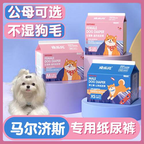 马尔济斯狗狗专用纸尿裤公母狗拉拉裤幼犬超薄月经姨妈生理尿不湿