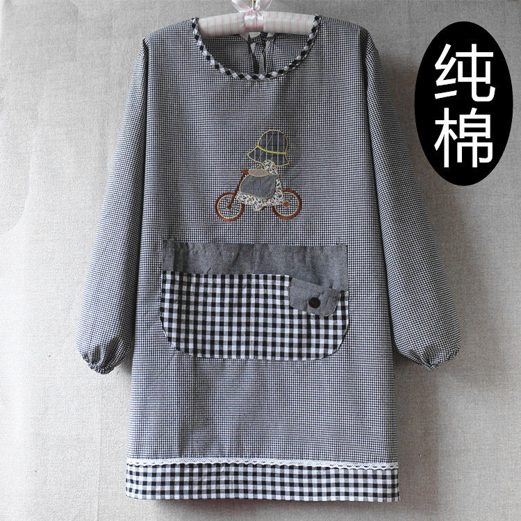 新款围裙长袖家用厨房纯棉布女时尚炒菜可爱全身围腰反穿罩衣护衣,家庭/个人清洁工具,围裙,淘宝优惠券,粉丝福利购,淘宝优惠卷