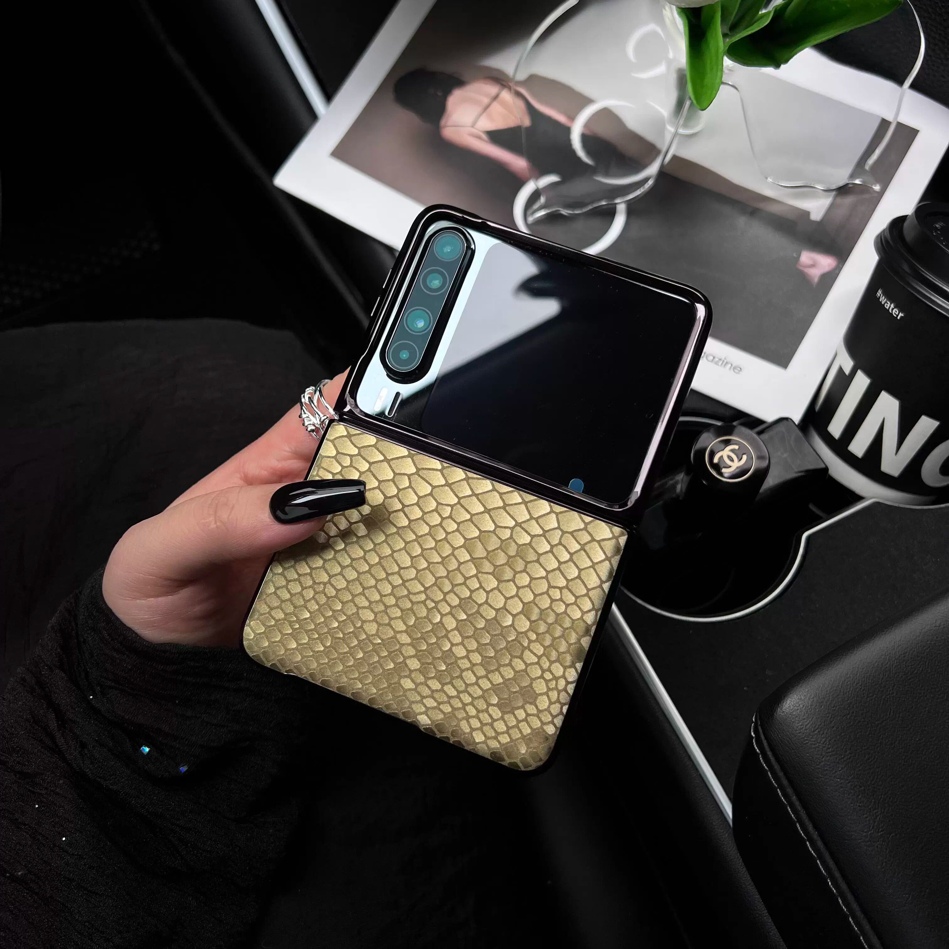 【2025新款】适用于华为purax手机壳新款个性蛇纹puraX典藏版保护套1610阔折叠屏真皮全包硬高级金轻奢小众女,3C数码配件,手机保护套/壳,淘宝优惠券,粉丝福利购,淘宝优惠卷