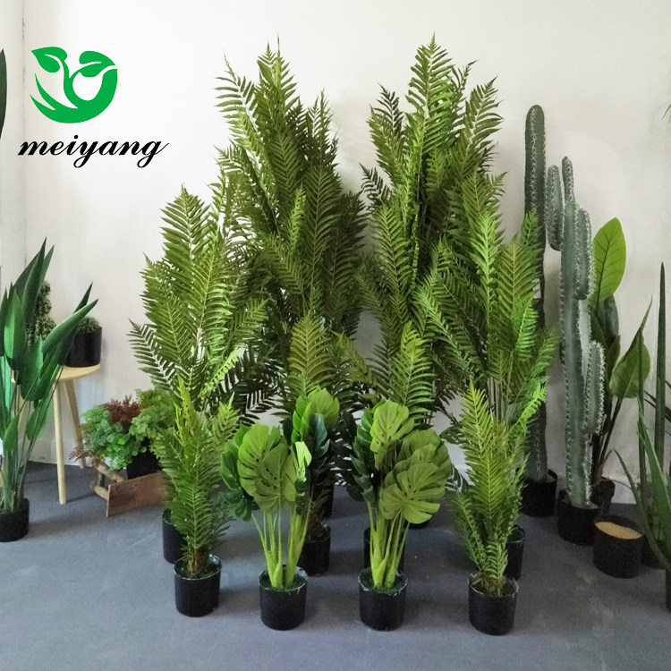 仿真裟椤绿植盆栽 沙罗盆景园艺商城公司家具办公室室内落地装饰