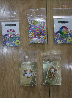 【福建现货】村上隆 Takashi Murakami 经典太阳花熊猫徽章胸章
