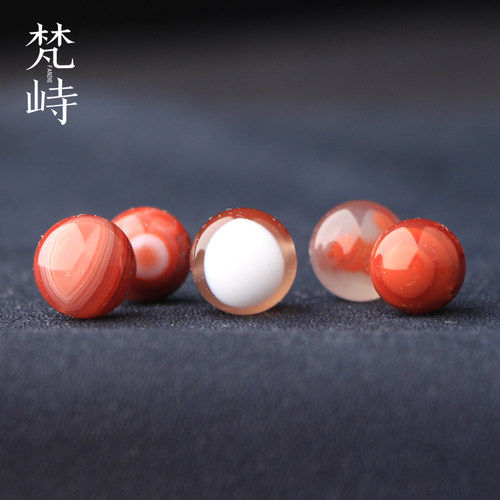 南红玛瑙单珠散珠圆珠天眼多宝珠