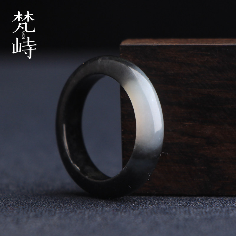 梵峙17.6翡翠戒指指环戒圈乌鸡种