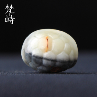 梵峙和田玉青花玉龟甲挂件吊坠富甲天下新疆山流水送证书