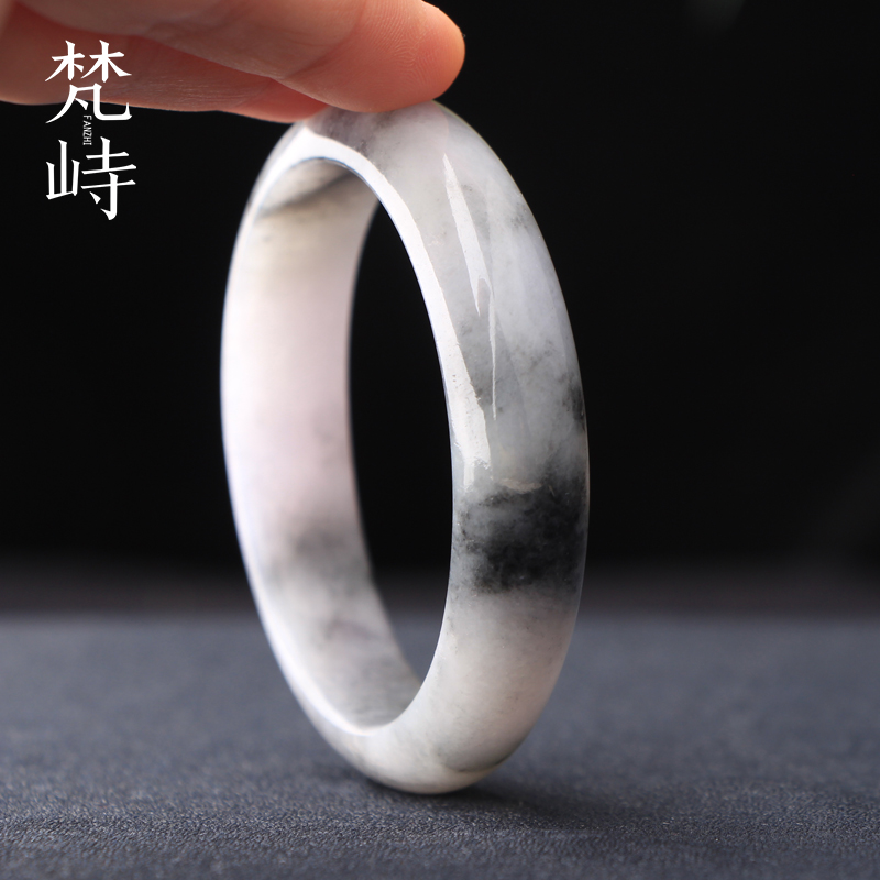 梵峙手镯送证书翡翠乌鸡种
