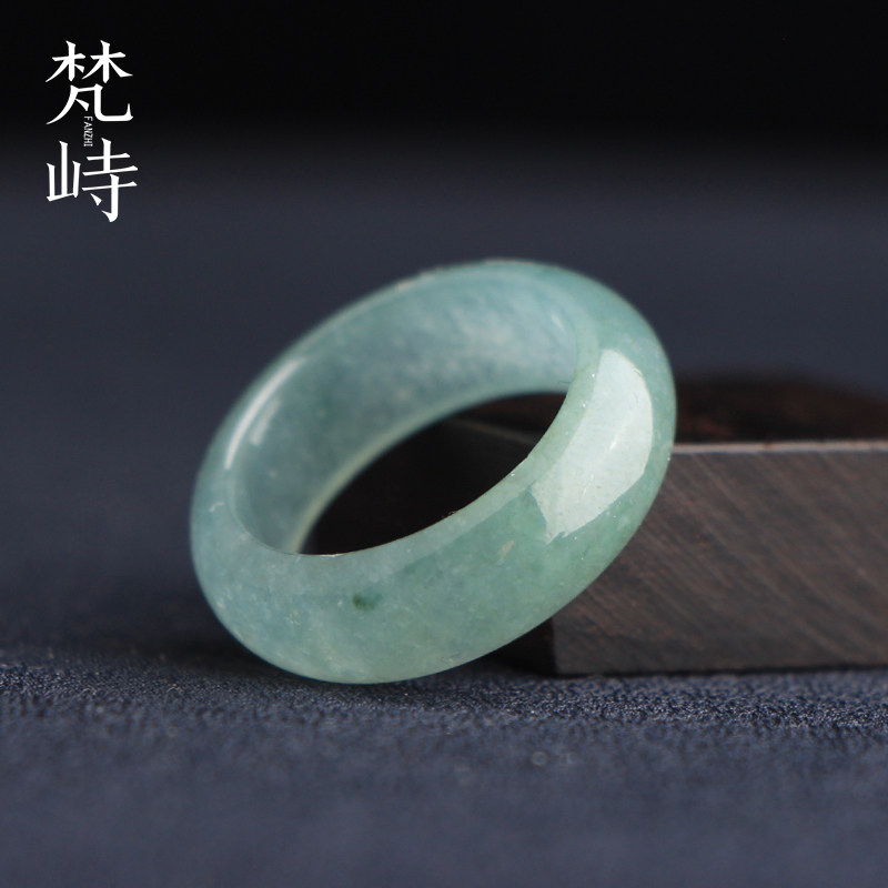 梵峙16.1翡翠戒指指环跑环尾戒冰蓝水缅甸A货送证书