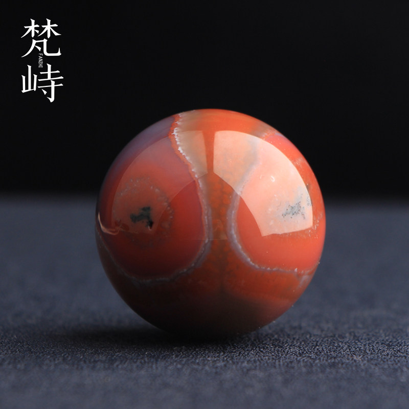 梵峙32.2南红玛瑙圆珠单珠摆件外星人川料原矿送证书