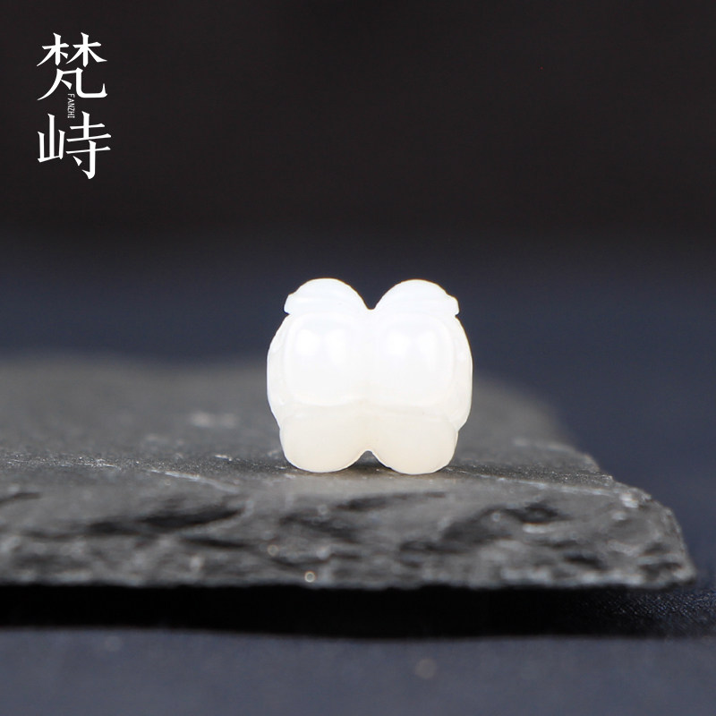 梵峙莲蓬桶珠和田玉羊脂白玉