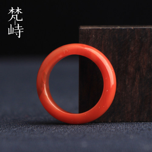 梵峙16南红玛瑙戒指指环跑环