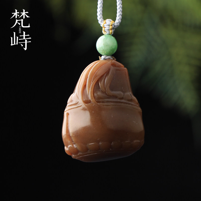 梵峙和田玉糖玉竹节挂件吊坠节节高升送证书